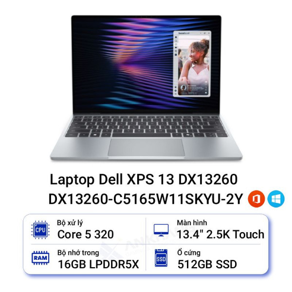 Laptop Dell XPS 13 DX13260 DX13260-C5165W11SKYU-2Y