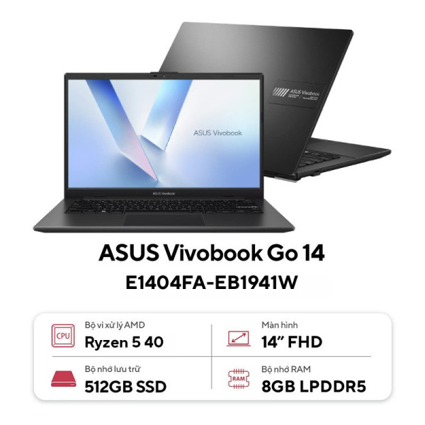 Laptop ASUS Vivobook Go 14 E1404FA-EB1941W