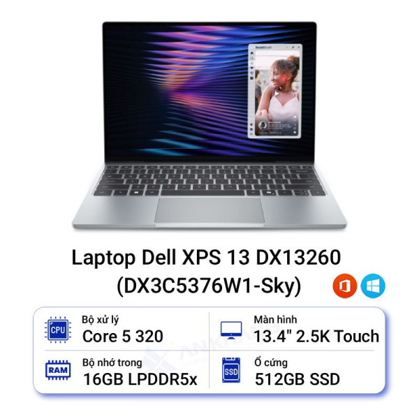 Laptop Dell XPS 13 DX13260 (DX3C5376W1-Sky)
