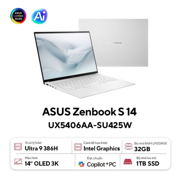 Laptop ASUS Zenbook S 14 UX5406AA-SU425W