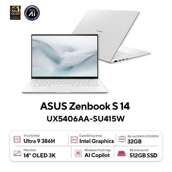 Laptop ASUS Zenbook S 14 UX5406AA-SU415W