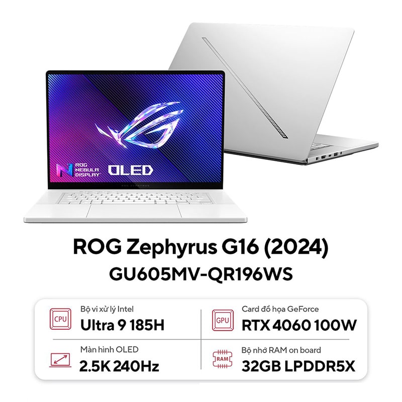 Laptop Asus ROG Zephyrus G16 GU605MV-QR196WS