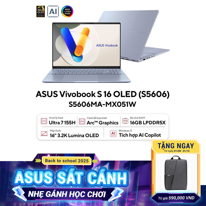 Laptop Asus Vivobook S 16 OLED S5606MA-MX051W