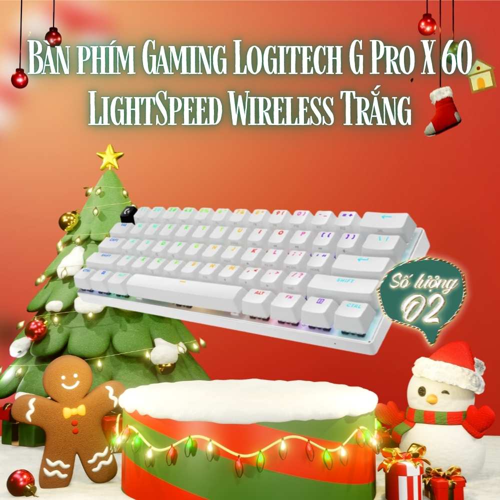 Bàn phím cơ Gaming Logitech G Pro X 60 LightSpeed Wireless Trắng