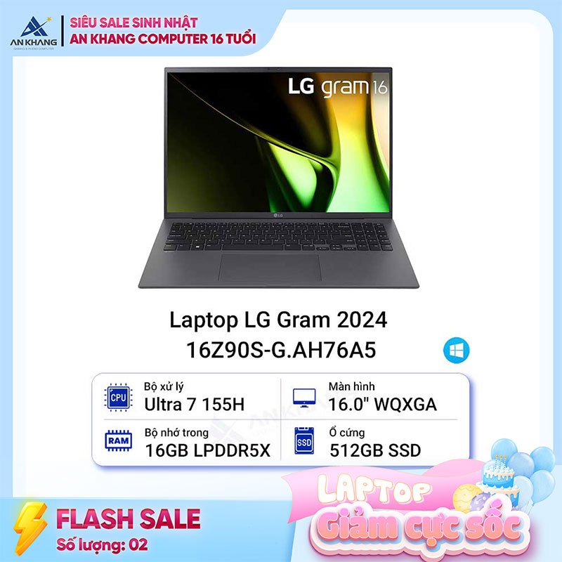 Laptop LG Gram 2024 16Z90S-G.AH76A5