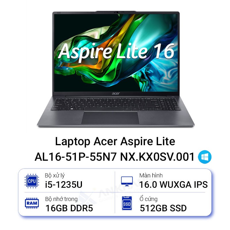 Laptop Acer Aspire Lite AL16-51P-55N7 NX.KX0SV.001