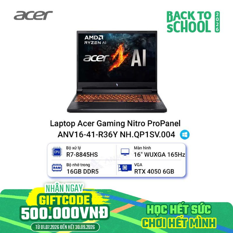 Laptop Acer Gaming Nitro ProPanel ANV16-41-R36Y NH.QP1SV.004