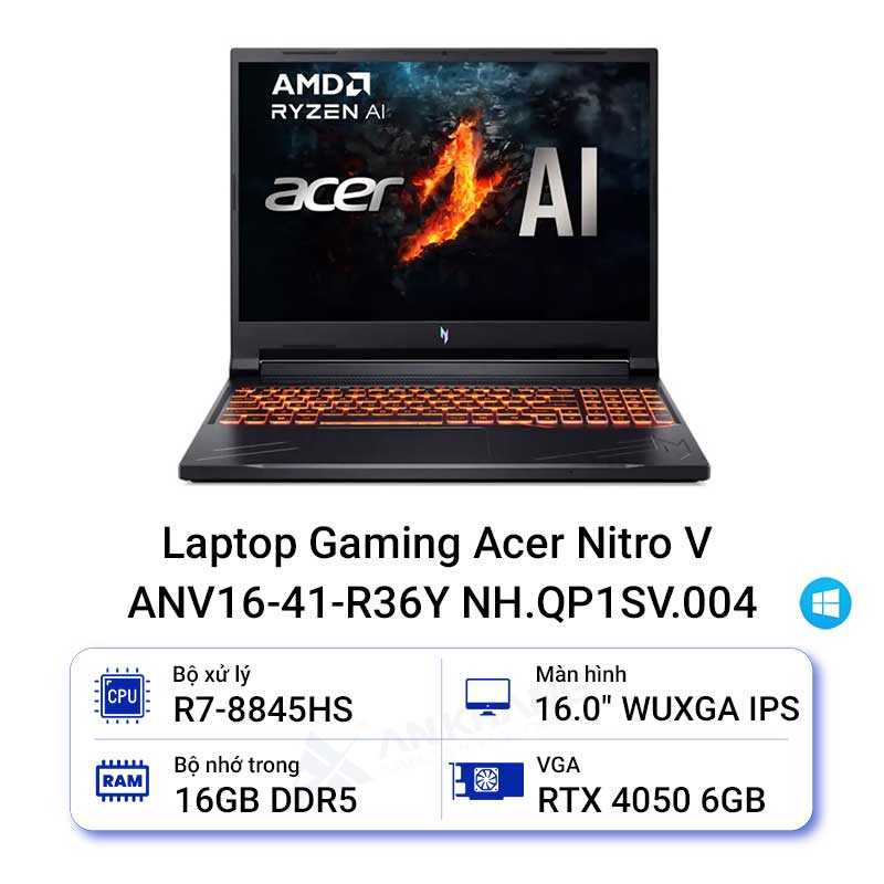 Laptop Gaming Acer Nitro V ANV16-41-R36Y NH.QP1SV.004