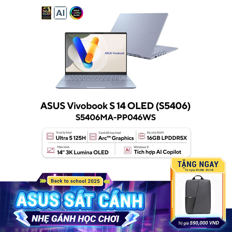 Laptop ASUS Vivobook S 14 OLED S5406MA-PP046WS
