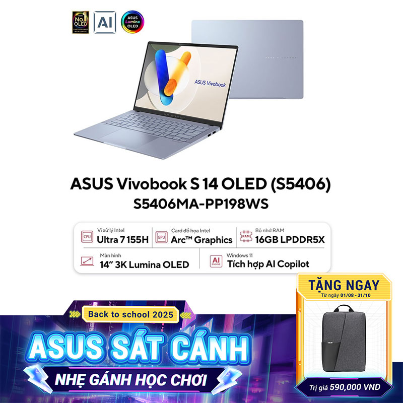 Laptop ASUS Vivobook S 14 OLED S5406MA-PP198WS