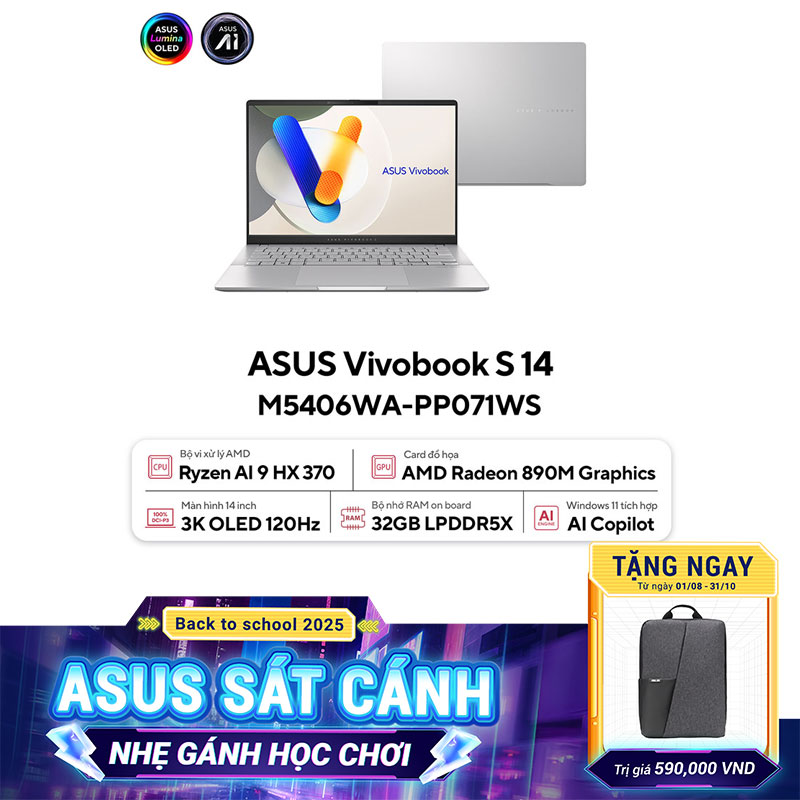 Laptop Asus Vivobook S 14 OLED M5406WA-PP071WS