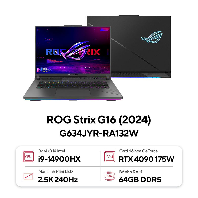 Laptop Asus ROG Strix SCAR 16 G634JYR-RA132W (2024)