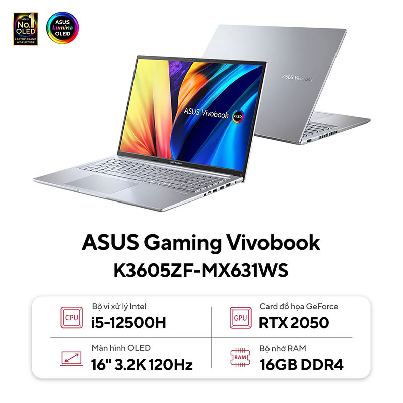 Laptop Asus Gaming Vivobook K3605ZF-MX631WS