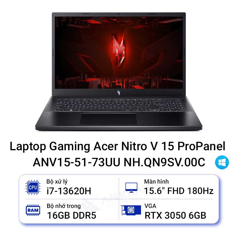 Laptop Gaming Acer Nitro V 15 ProPanel ANV15-51-73UU NH.QN9SV.00C