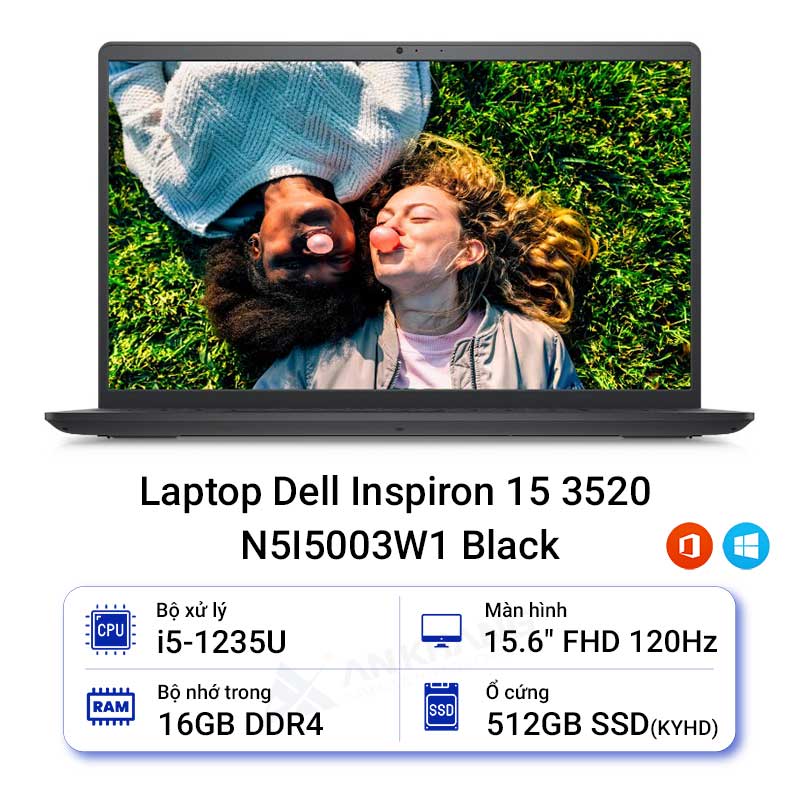 Laptop Dell Inspiron 15 3520 N5I5003W1 Black