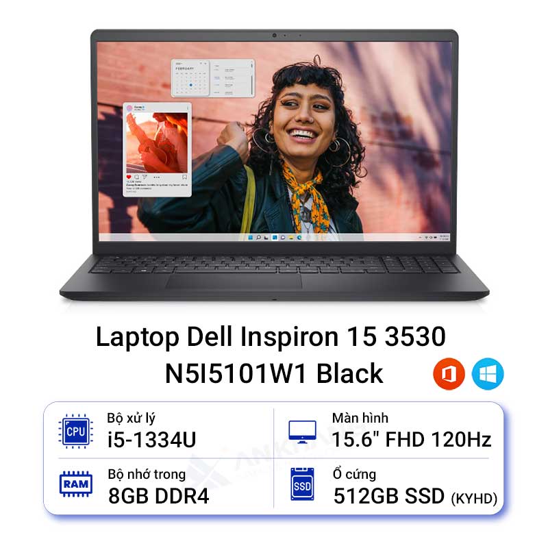 Laptop Dell Inspiron 15 3530 N5I5101W1 Black