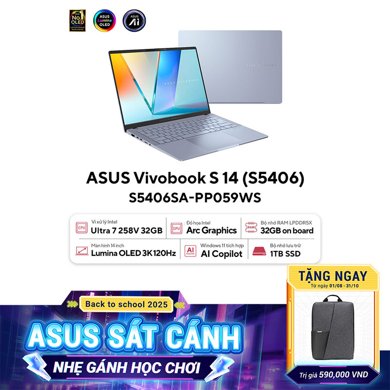 Laptop ASUS Vivobook S 14 OLED S5406SA-PP059WS