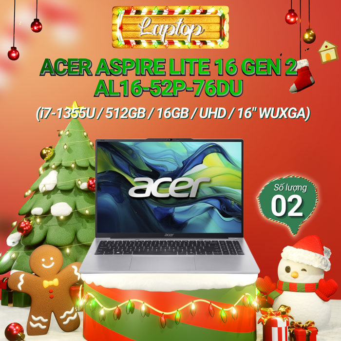Laptop Acer Aspire Lite 16 Gen 2 AL16-52P-76DU NX.J2SSV.005