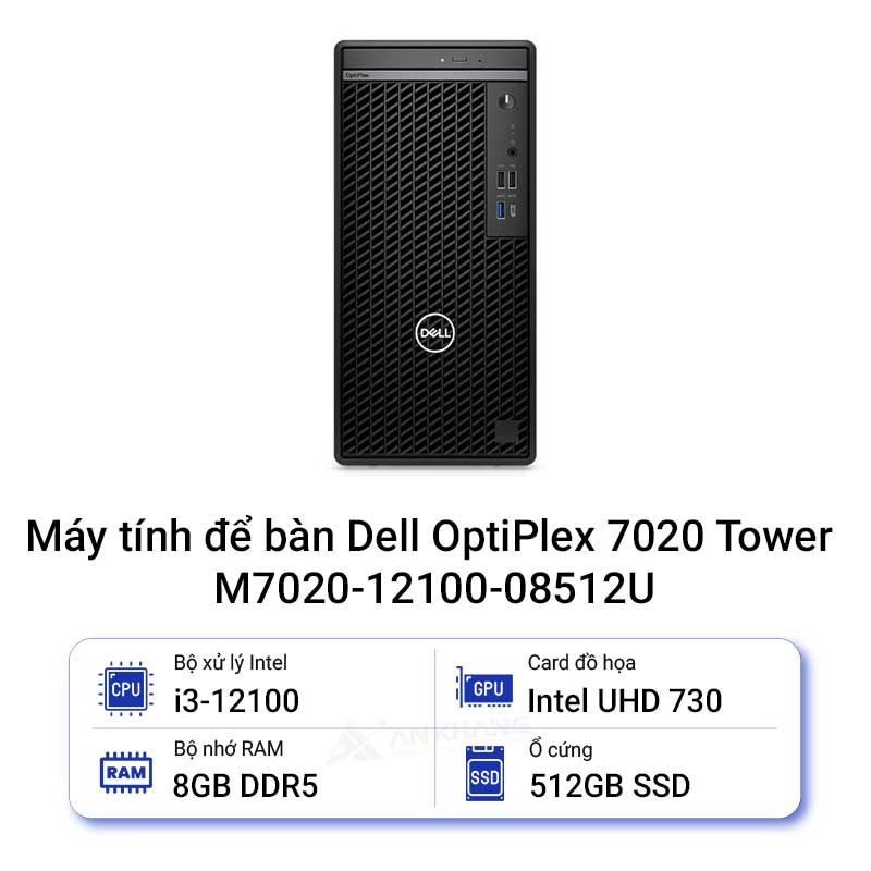 Máy tính để bàn Dell OptiPlex 7020 Tower M7020-12100-08512U