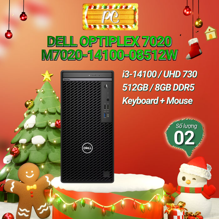 Máy tính để bàn Dell OptiPlex 7020 Tower M7020-14100-08512W