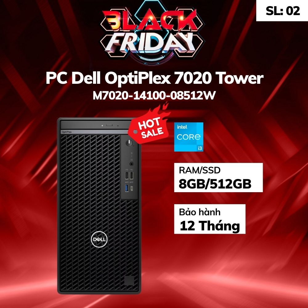 Máy tính để bàn Dell OptiPlex 7020 Tower M7020-14100-08512W