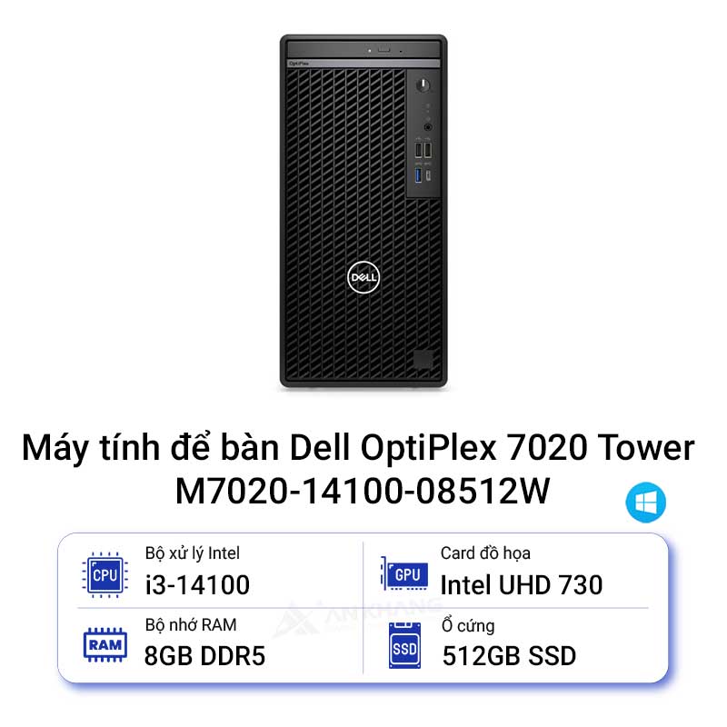 Máy tính để bàn Dell OptiPlex 7020 Tower M7020-14100-08512W