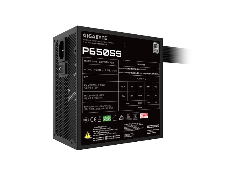 Nguồn máy tính GIGABYTE GP-P650SS 650W (80 Plus Silver, ATX 3.0)