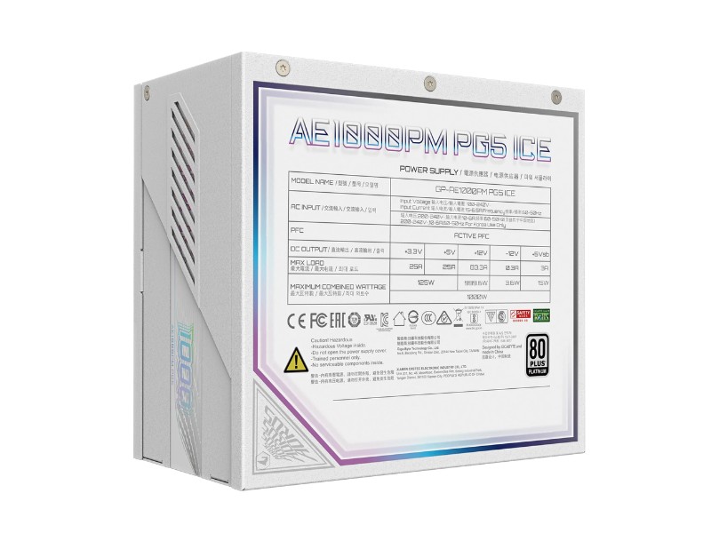 Nguồn máy tính Gigabyte Aorus Elite GP-AE1000PM PG5 ICE 1000W (80 Plus Platinum/ATX 3.0/PCIe 5.0)