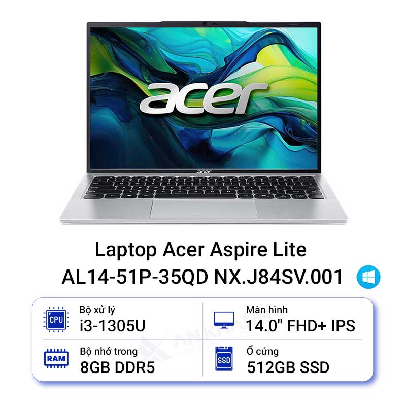 Laptop Acer Aspire Lite AL14-51P-35QD NX.J84SV.001