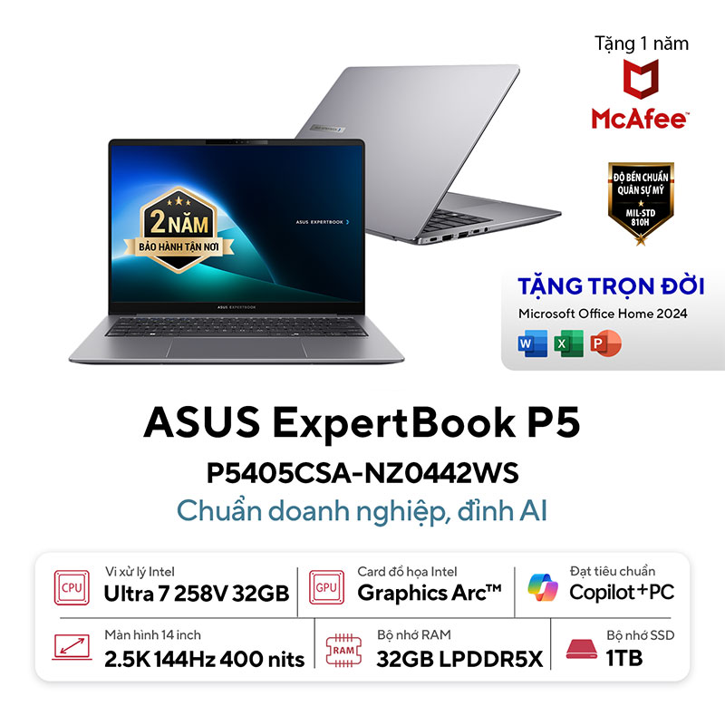 Laptop ASUS ExpertBook P5 P5405CSA-NZ0442WS