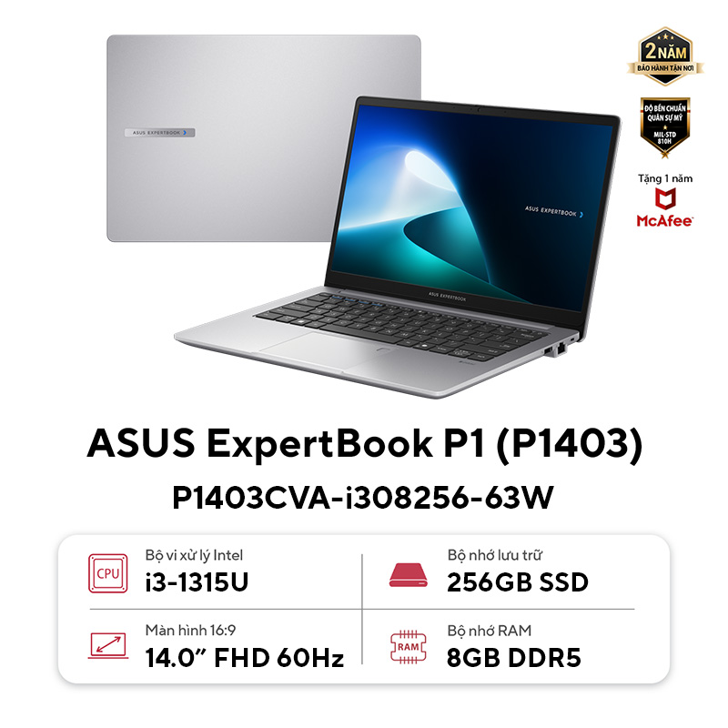 Laptop ASUS ExpertBook P1 P1403CVA-i308256-63W