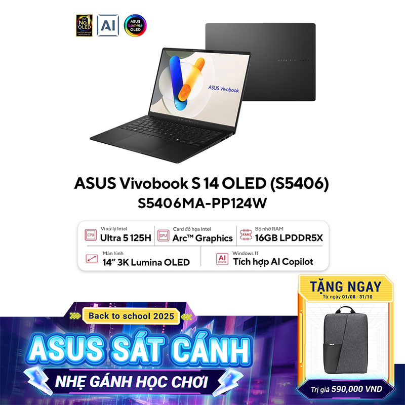 Laptop ASUS Vivobook S 14 OLED S5406MA-PP124W