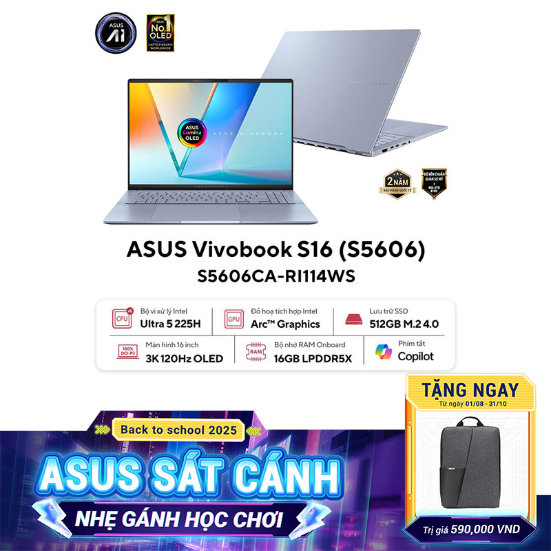 Laptop ASUS Vivobook S 16 OLED S5606CA-RI114WS