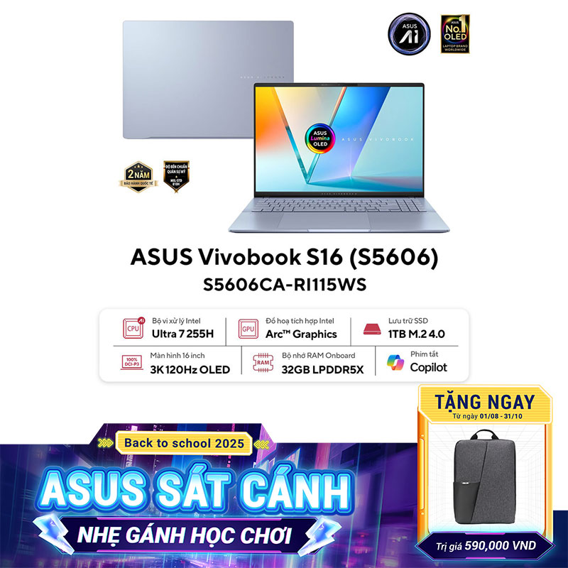 Laptop ASUS Vivobook S 16 OLED S5606CA-RI115WS