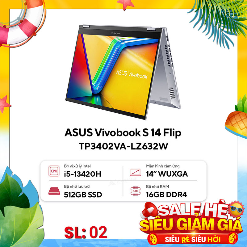 Laptop ASUS Vivobook S 14 Flip TP3402VA-LZ632W