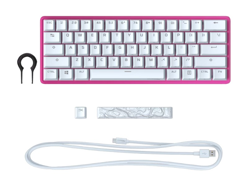 Bàn phím cơ gaming HyperX Alloy Origins 60 màu hồng 572Y6AA#ABA