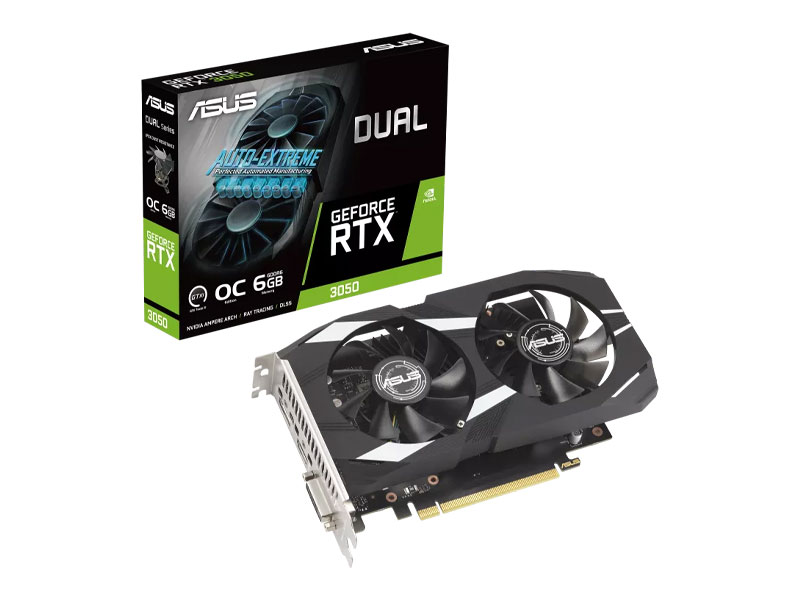 VGA Asus Dual GeForce RTX 3050 OC Edition 6GB GDDR6 DUAL-RTX3050-O6G