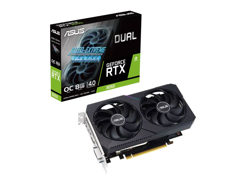 VGA Asus Dual GeForce RTX 3050 V2 OC Edition 8GB GDDR6 DUAL-RTX3050-O8G-V2