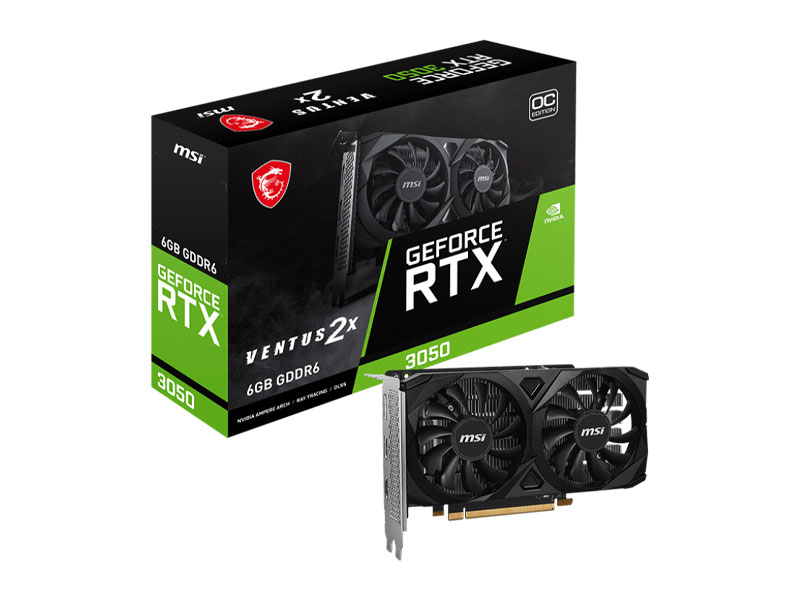 VGA MSI GeForce RTX 3050 VENTUS 2X E 6G OC