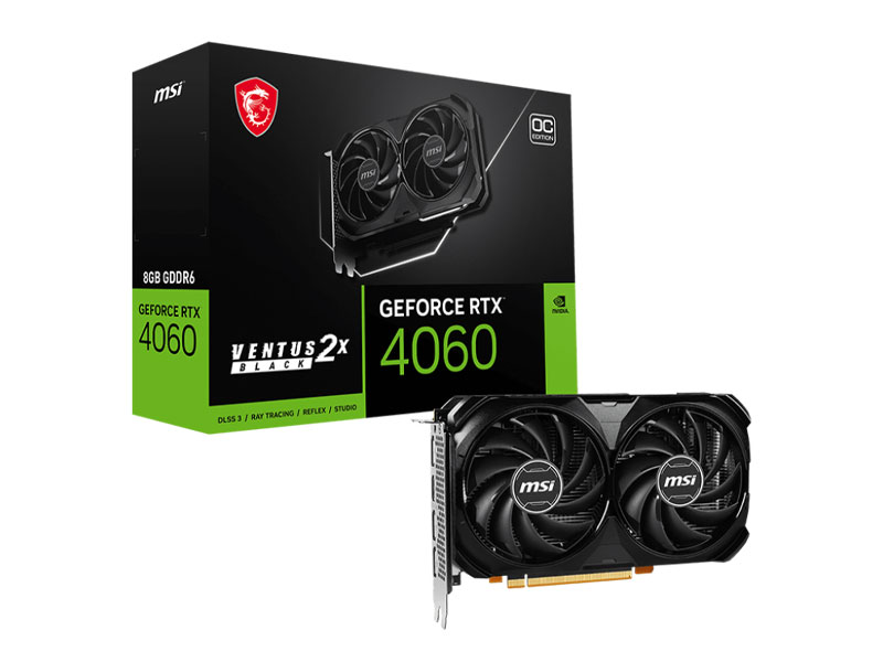 VGA MSI GeForce RTX 4060 VENTUS 2X BLACK 8G OC