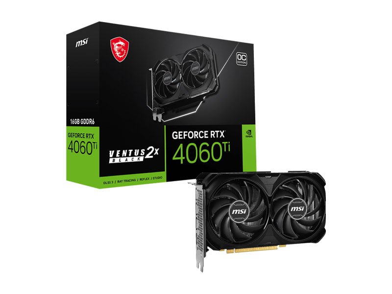 VGA MSI GeForce RTX 4060 Ti VENTUS 2X BLACK 16G OC