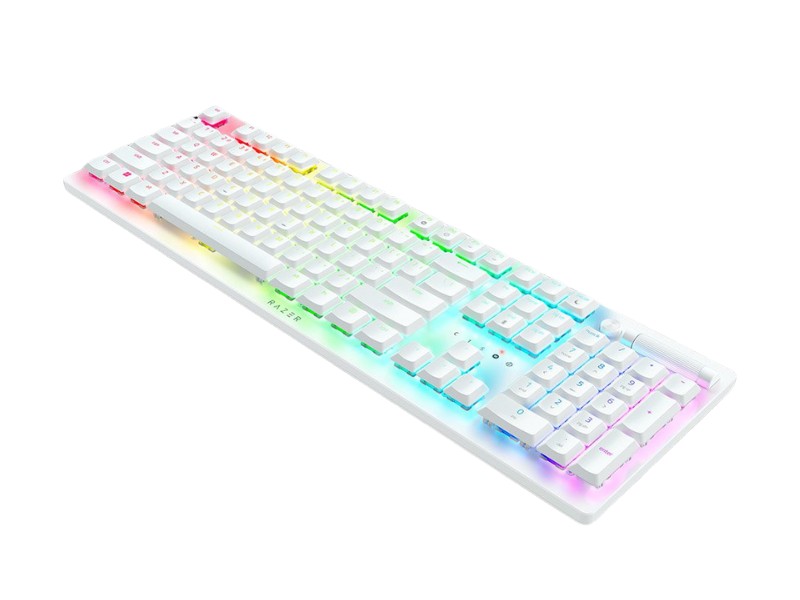 Bàn phím gaming Razer DeathStalker V2 Pro White Edition Clicky Purple Switch (RZ03-04363500-R3M1)