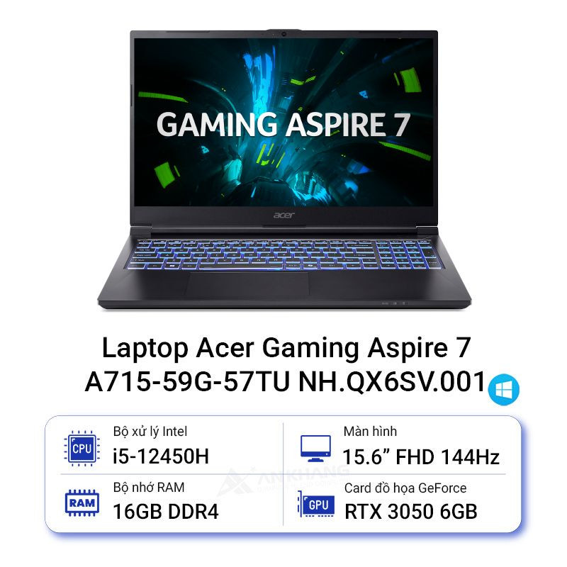Laptop Acer Gaming Aspire 7 A715-59G-57TU NH.QX6SV.001