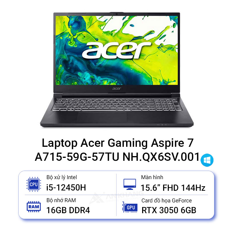 Laptop Acer Gaming Aspire 7 A715-59G-57TU NH.QX6SV.001
