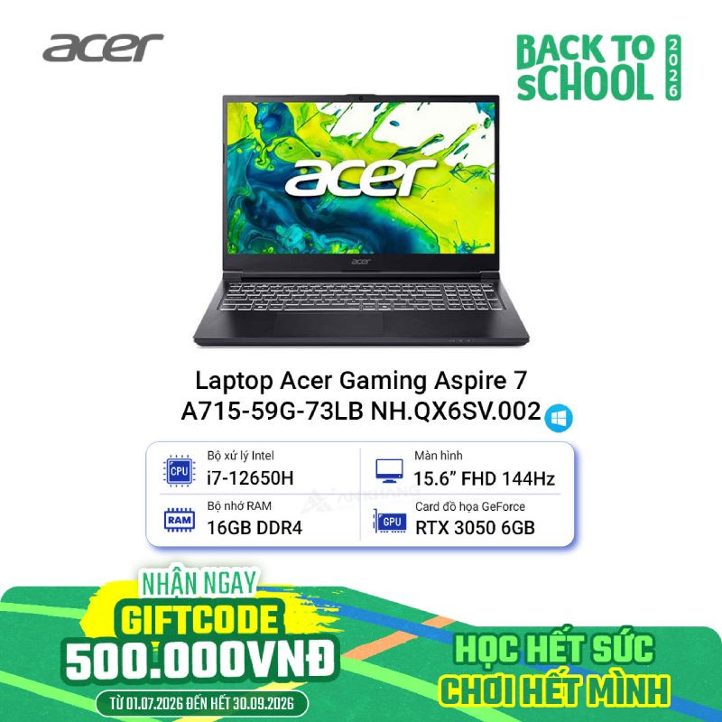 Laptop Acer Gaming Aspire 7 A715-59G-73LB NH.QX6SV.002