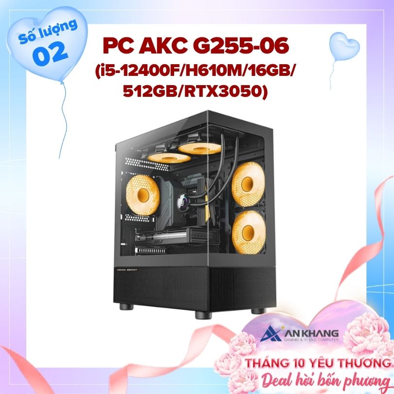 PC AKC Gaming G255-06 (i5-12400F/H610M/16GB/512GB/RTX3050)