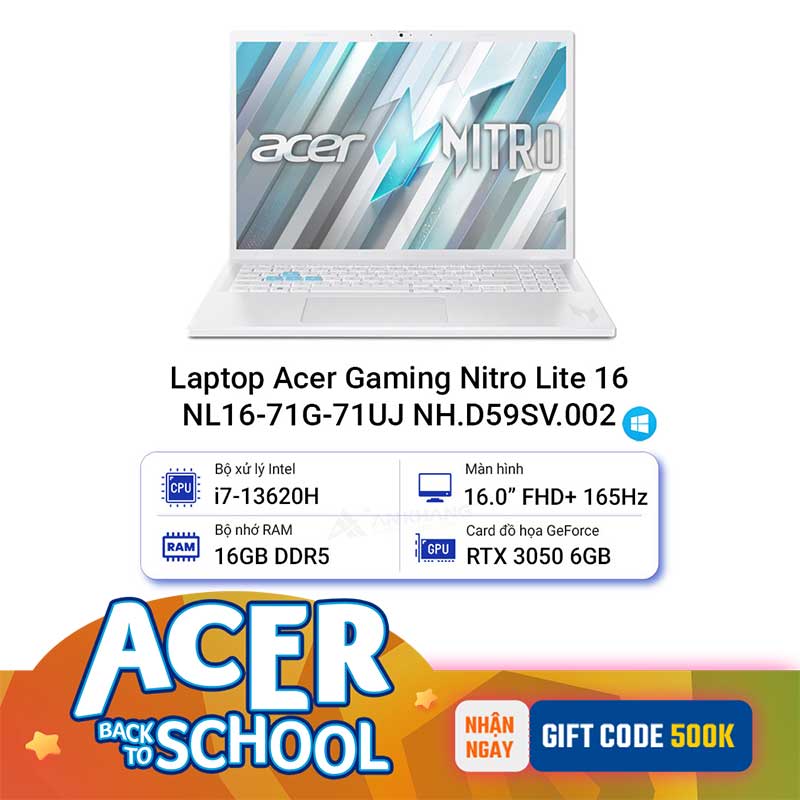 Laptop Acer Gaming Nitro Lite 16 NL16-71G-71UJ NH.D59SV.002