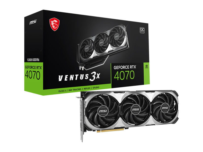 VGA MSI GeForce RTX 4070 VENTUS 3X E1 12G OC