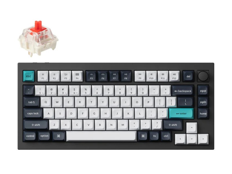 Bàn phím cơ không dây Keychron Q1M-M1 Q1 Max Red Switch Knob Version