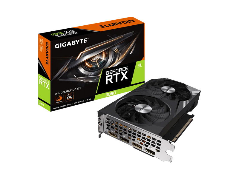 VGA Gigabyte GeForce RTX 3060 WINDFORCE OC 12G GV-N3060WF2OC-12GD